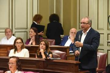 Carmen Hernández, diputada regional de NC y vicealcaldesa de Telde, en las primeras sesiones del Parlamento Canario este martes y miércoles (Foto TA)