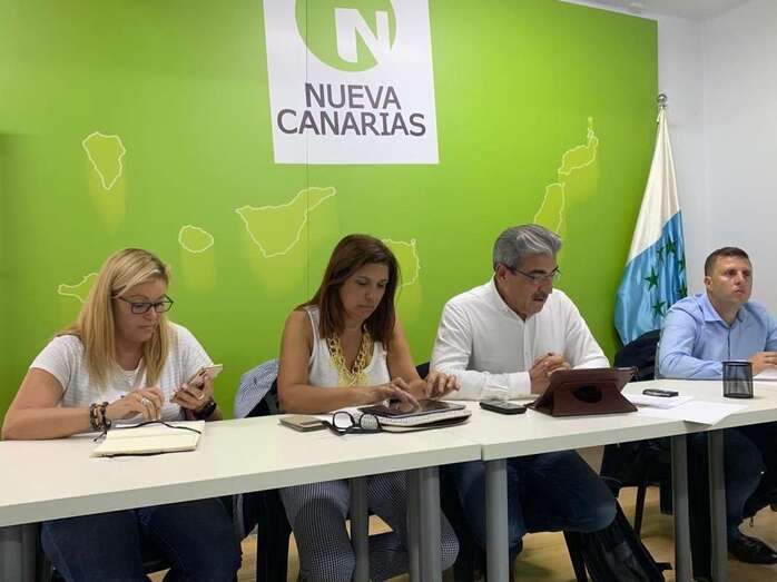 Reunión de esta tarde de la Ejecutiva Nacional de NC en la capital grancanaria (Foto TA)