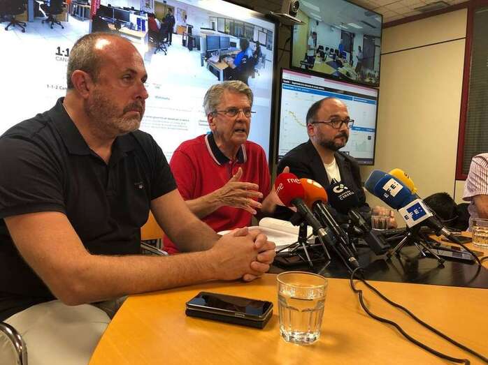 Rueda de prensa del portavoz del Gobierno de Canarias y consejero de Administraciones Públicas, Justicia y Seguridad, Julio Pérez (Foto TA)