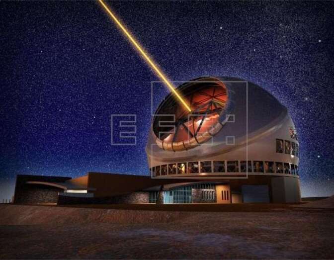 Recreación gráfica del proyecto del Telescopio de Treinta Metros (Foto TA)