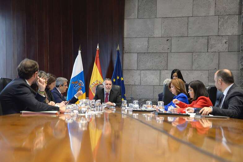 Imagen de la reunión del Consejo de Gobierno de Canarias de este miércoles (Foto TA)