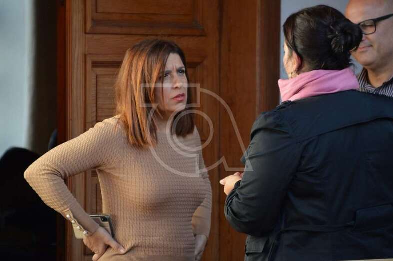 La diputada  y vicealcaldesa de Telde Carmen Hernández, ayer en el Ayuntamiento, antes de la Junta de Gobierno (Foto TA)