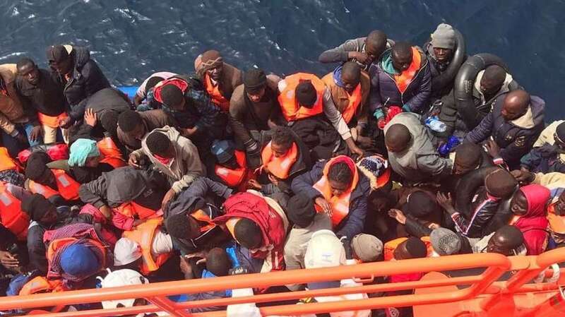 Imagen de archivo de inmigrantes rescatados (Foto TA)