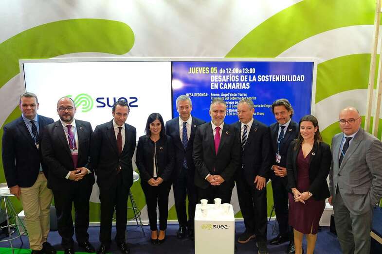 Una comitiva de Canarias, este jueves en la Cumbre del Clima de Madrid (Foto Acfi Press)