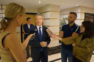 Reunión de los nacionalistas Pablo Rodríguez y Barragán con la CCE en Las Palmas de Gran Canaria  (Foto Acfi Press)