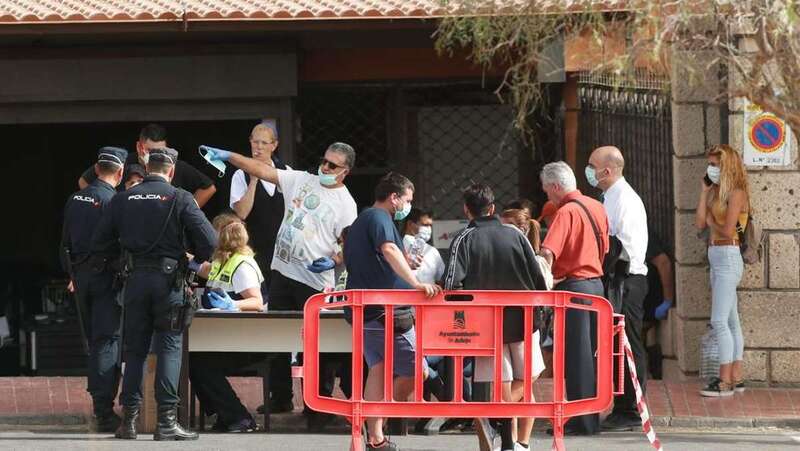 Cordón sanitario en el hotel de Adeje (Foto TA)