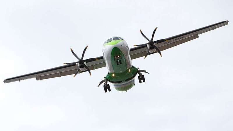 Imagen de un ATR-72 de la aerolínea canaria Binter (Foto TA)