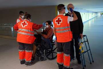 Controles de temperatura en el Aeropuerto de Gran Canaria (Foto Acfi Press)