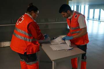 Controles de temperatura en el Aeropuerto de Gran Canaria (Foto Acfi Press)