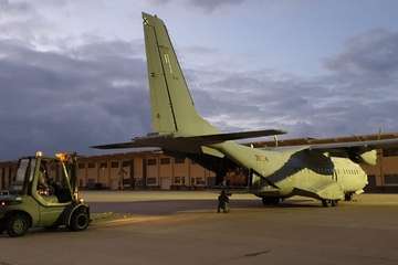 Llega a Canarias un avión militar con equipos de protección para sanitarios (Foto TA)