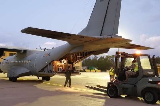 Llega a Canarias un avión militar con equipos de protección para sanitarios (Foto TA)