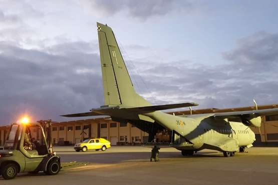 Llega a Canarias un avión militar con equipos de protección para sanitarios (Foto TA)
