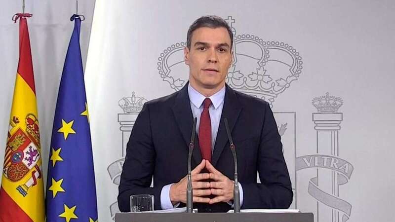 Pedro Sánchez durante su comparecencia (Foto TA)