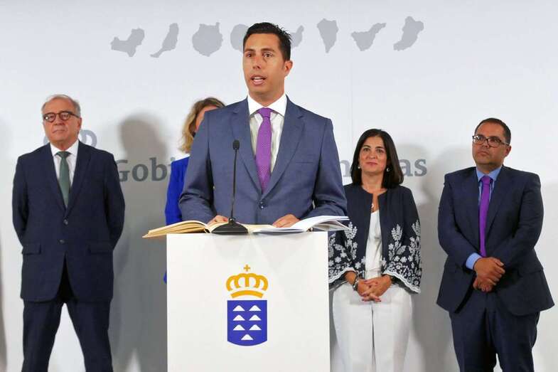 Alejandro Ramos, en la toma de posesión como director general de Trabajo (Foto TA)