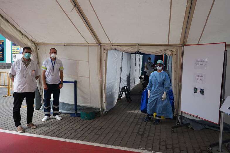 Punto instalado para la realización de test (Foto TA)