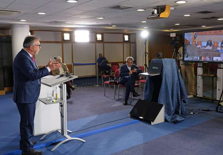 Torres compareció telematicamente ante la Diputación Permanente del Parlamento de Canarias,
