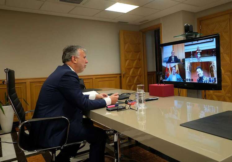 Momento de la videoconferencia (Foto Acfi Press)