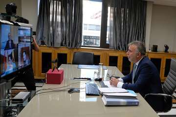 Torres traslada al G4 canario las últimas medidas para atajar la crisis sanitaria y económica (Foto TA)