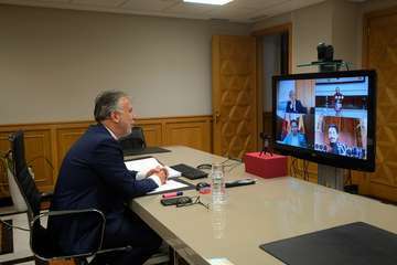 Torres traslada al G4 canario las últimas medidas para atajar la crisis sanitaria y económica (Foto TA)