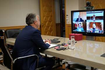 Torres traslada al G4 canario las últimas medidas para atajar la crisis sanitaria y económica (Foto TA)