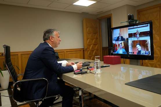 Torres traslada al G4 canario las últimas medidas para atajar la crisis sanitaria y económica (Foto TA)