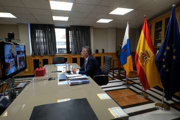 Torres traslada al G4 canario las últimas medidas para atajar la crisis sanitaria y económica (Foto TA)