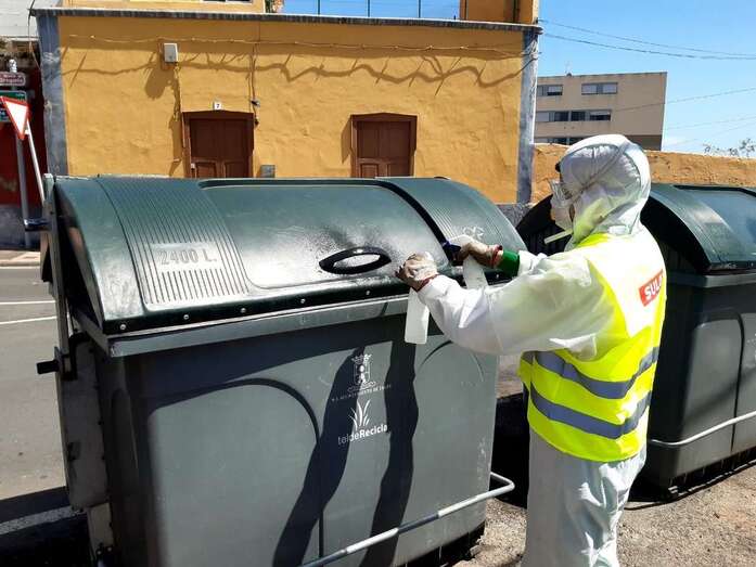 Labores de desinfección en Telde (Foto TA)