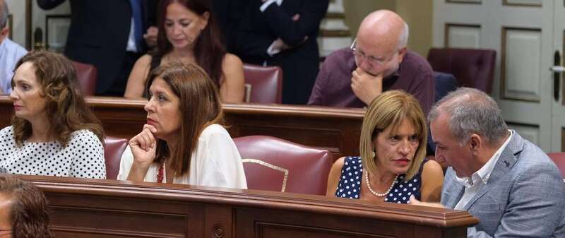 Diputados regionales de NC, entre ellos la vicealcaldesa de Telde, Carmen Hernández (Foto TA)