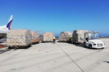 Canarias recibe dos nuevos aviones con suministros sanitarios (Foto TA)