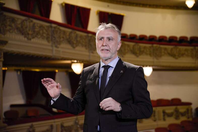 Momento del discurso institucional del presidente de Canarias con motivo del Día de Canarias (Foto TA)