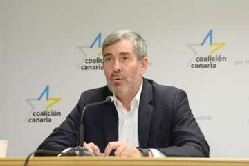 Rueda de prensa ofrecida por Clavijo y otros miembros de Coalición Canaria  (Foto Acfi Press)