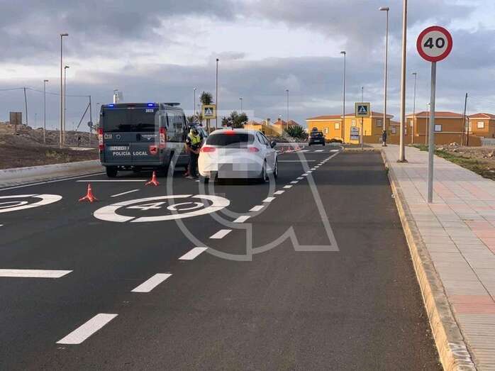 Control de la Policía Local, días atrás en el vial costero de Telde/TA.