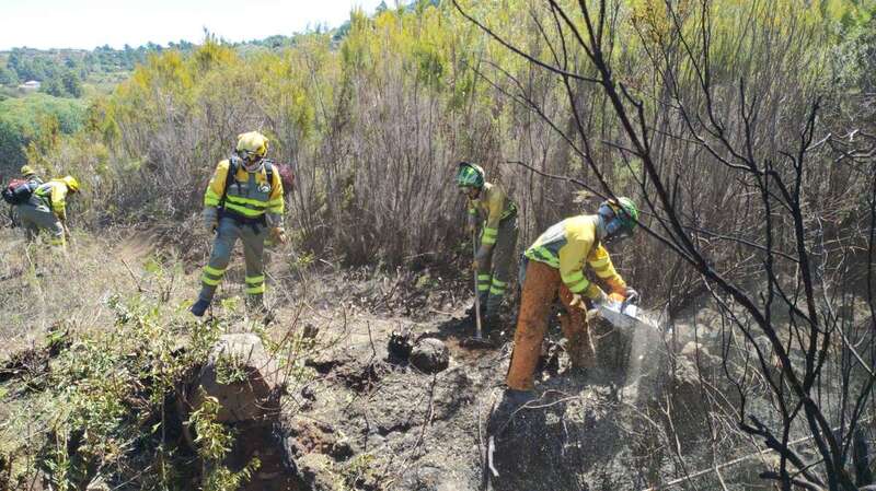 El fuego originado el viernes en Garafía afecta a 1.200 hectáreas/TA.