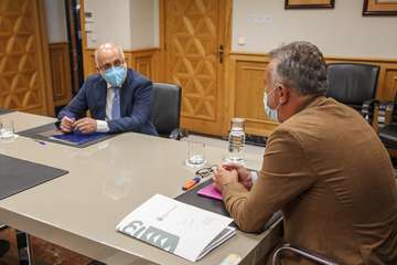 Reunión del presidente de Canarias, Ángel Víctor Torres, con el presidente del Cabildo de Gran Canaria, Antonio Morales/TA.