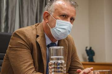 Reunión del presidente de Canarias, Ángel Víctor Torres, con el presidente del Cabildo de Gran Canaria, Antonio Morales/TA.