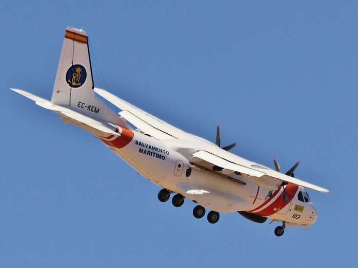 Imagen de archivo de un avión de Salvamento Marítimo (Foto Antonio Rodríguez)