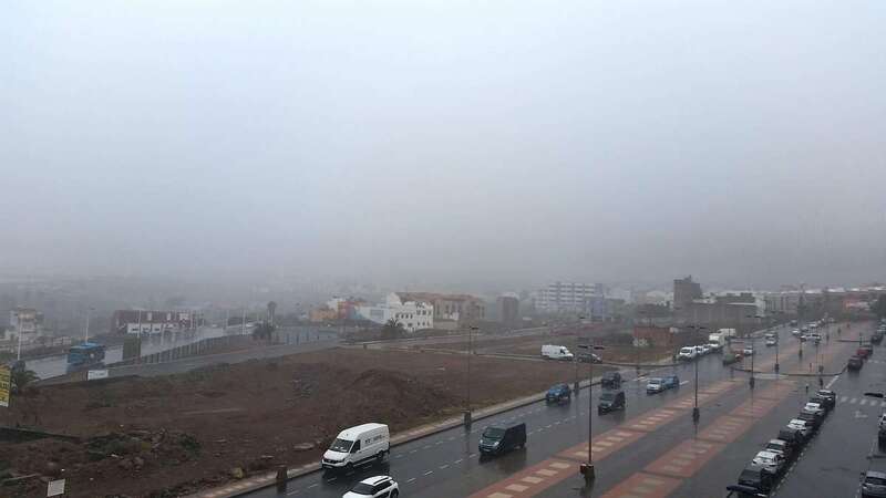 Jornada lluviosa en Telde, en una imagen captada por Jesús Ruiz Mesa.