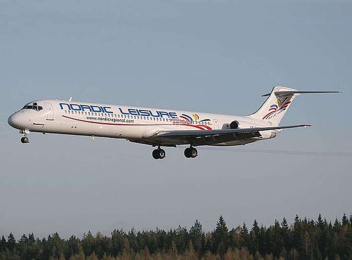 Aeronave del operador turístico escandinavo/TA.