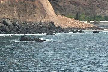 Derrumbe en un acantilado costero de La Gomera/TA.