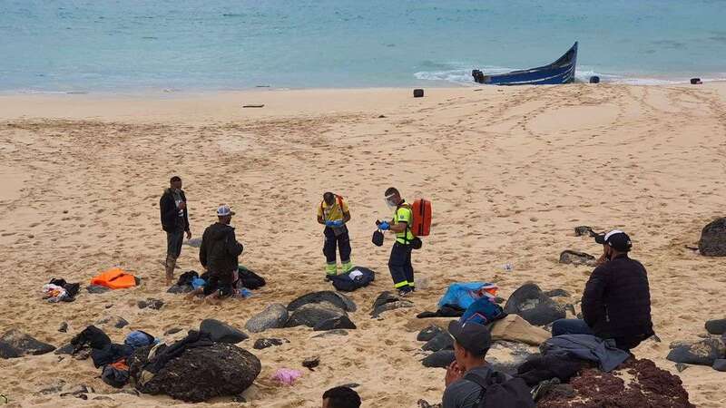 Llegada de la patera a La Graciosa/TA.