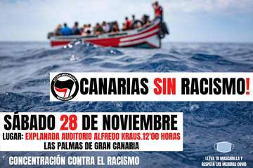 Concentración a favor de una Canarias sin racismo/TA.
