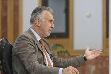 Entrevista al presidente del Gobierno de Canarias por la agencia Europa Press/EP.