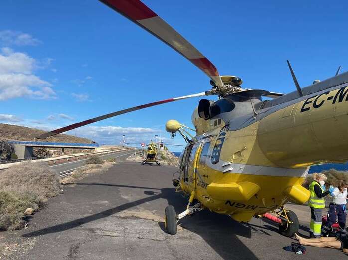 Helicópteros del GES que intervinieron en el suceso/112 Canarias.