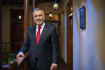 Ángel Víctor Torres durante el discurso de Fin de Año/TA.