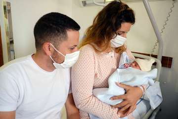 Martina Domínguez Acosta, en Gran Canaria, primer nacimiento de 2021 en Canarias/Acfi Press.