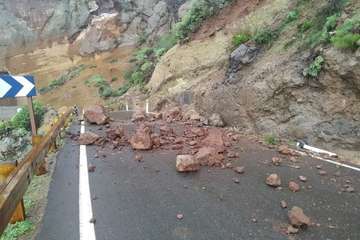 El paso de la tormenta Filomena por Canarias ha dejado en los últimos días numerosas incidencias, principalmente, en las carreteras/TA.