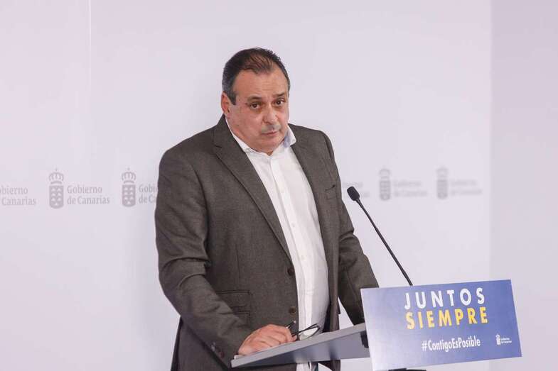 Blas Trujillo durante la comparecencia de esta tarde/TA.