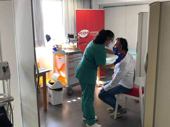 Vacunación en el Hospital Ciudad de Telde/TA.