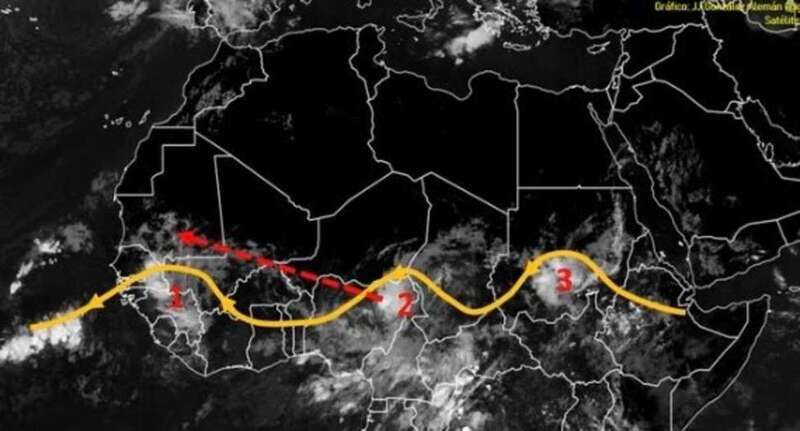 Onda tropical procedente del interior de África/TA.