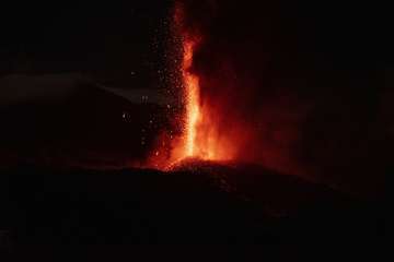 Erupción volcánica en La Palma, jornada del 22 de septiembre de 2021/Acfi Press.